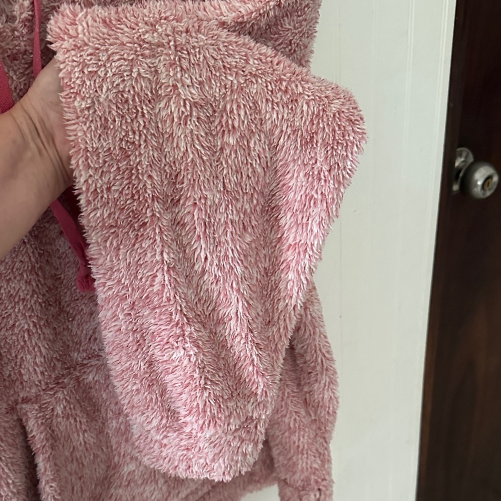 Hurley Pink Fleece Hoodie Kangaroo Pocket Sweater Like New sz XL - Picture 9 of 13